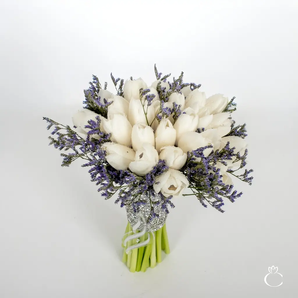 Lavender Touch Bridal Bouquet (Tulips).webp