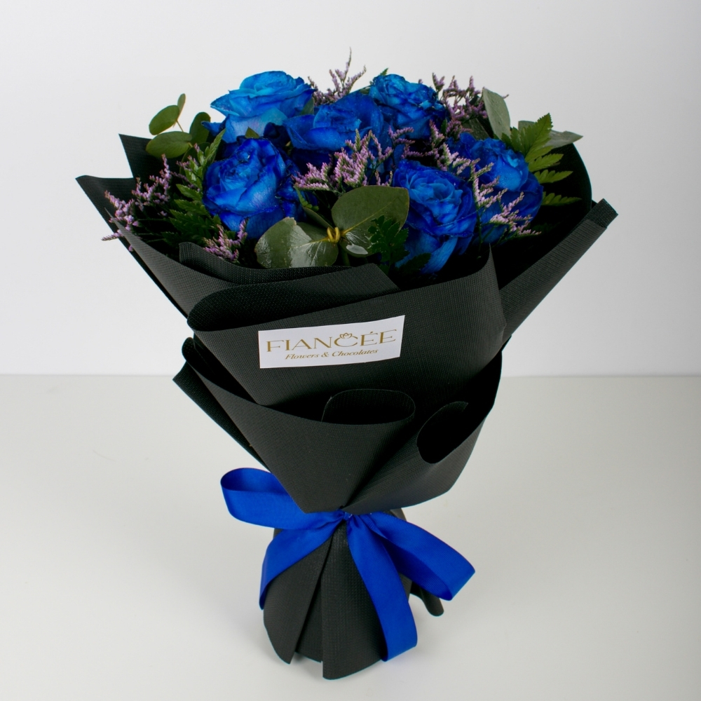 Flowers Bouquet - Blue Roses