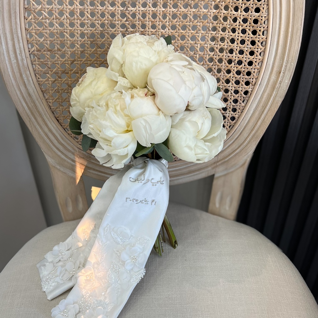 White Peony Bridal Bouquet 