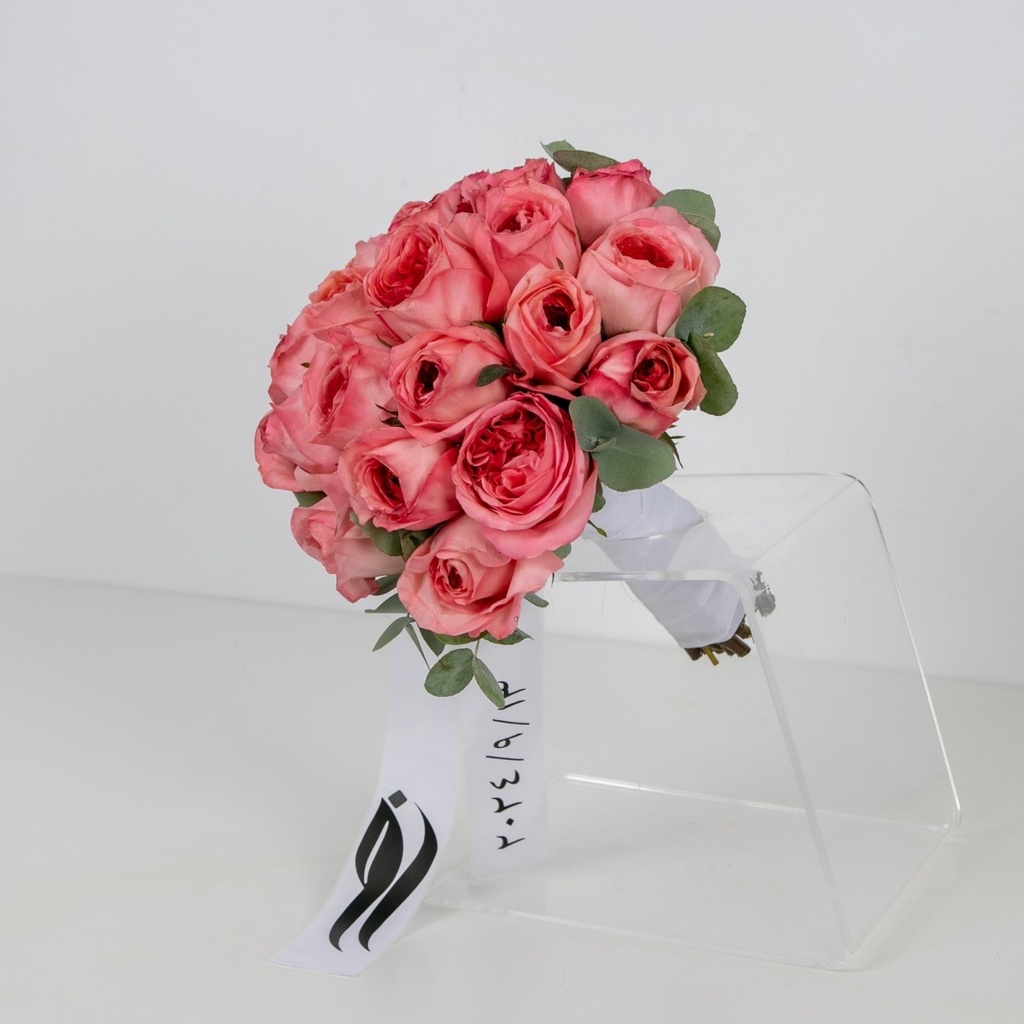 Fuchsia Garden Rose Bridal Bouquet