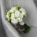 White Eustoma Bridal Bouquet