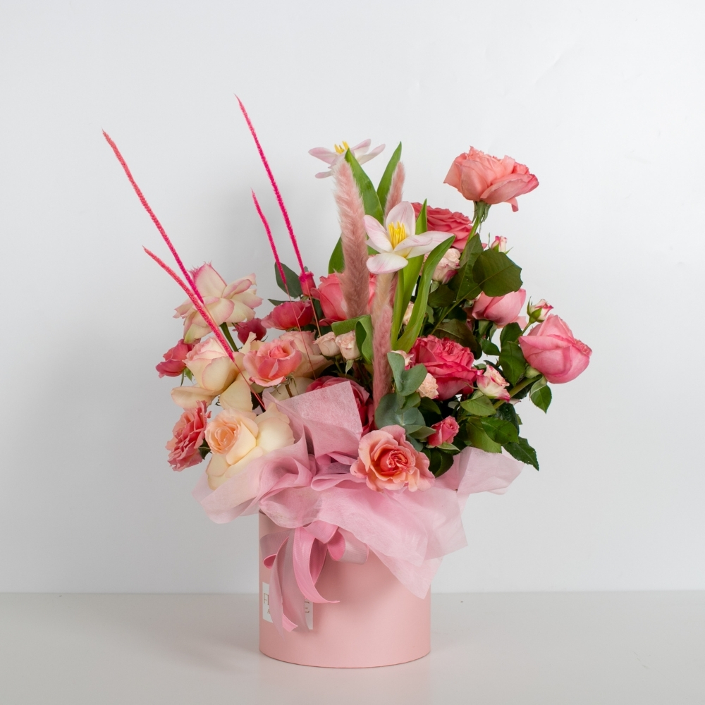 A Bouquet Of Soft Pink Flowers