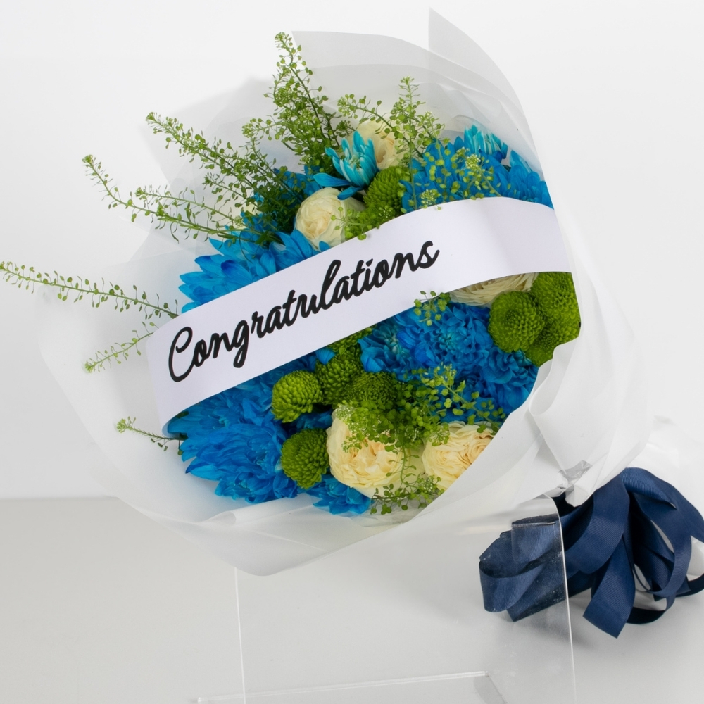 Blue Graduation Bouquet