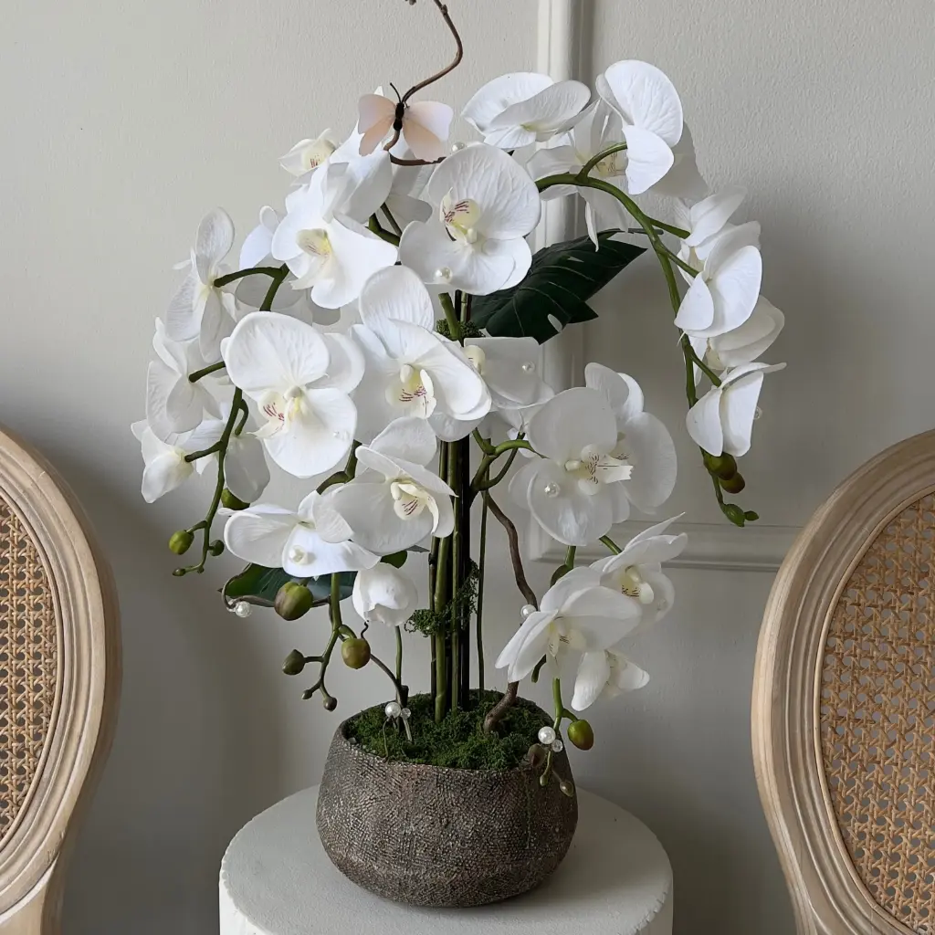 White Orchid Elegance Vase