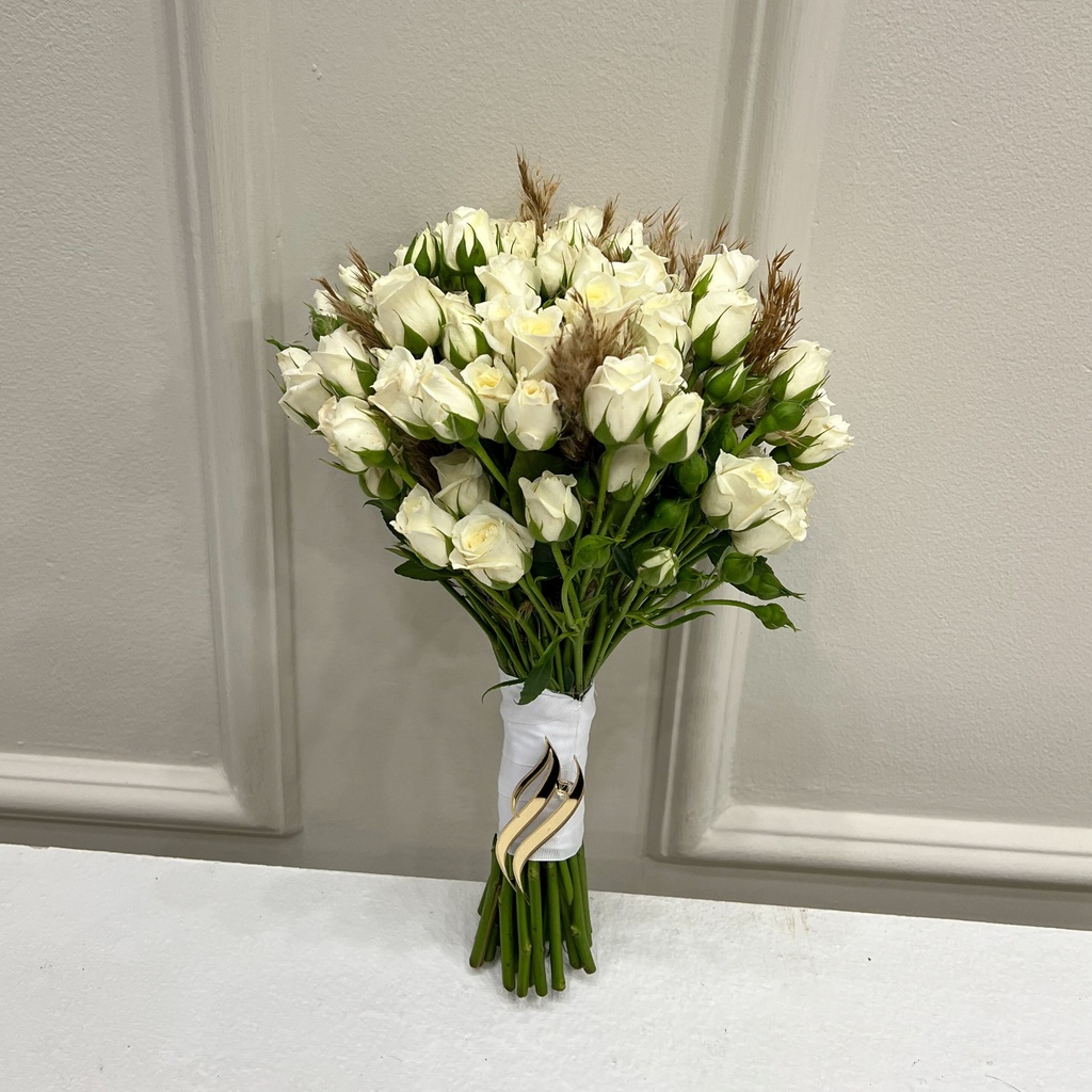 White Spray Rose Bridal Bouquet 