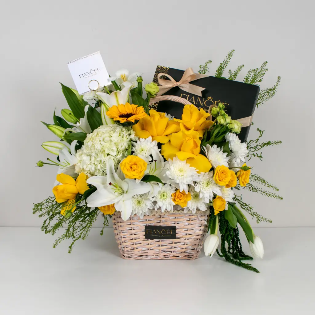 Flower Basket with Chocolate 