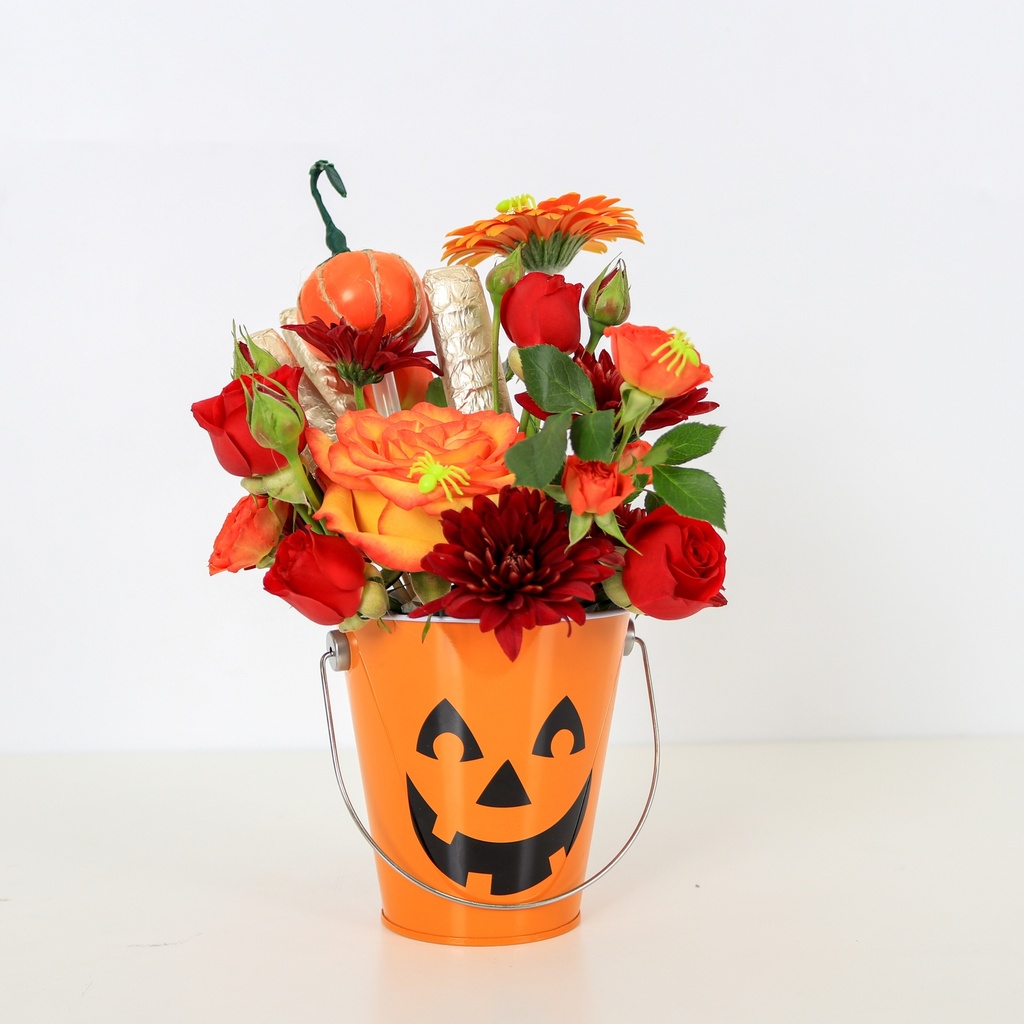 Cheerful Pumpkin Bucket