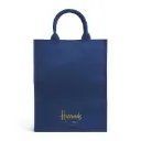  Harrods Medium Cotton Logo Tote Bag – Navy