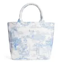 Harrods Small Toile Print Tote Bag – Blue
