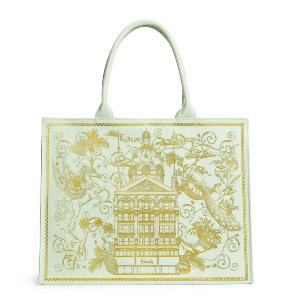 Harrods Gold Building Shopper Bag