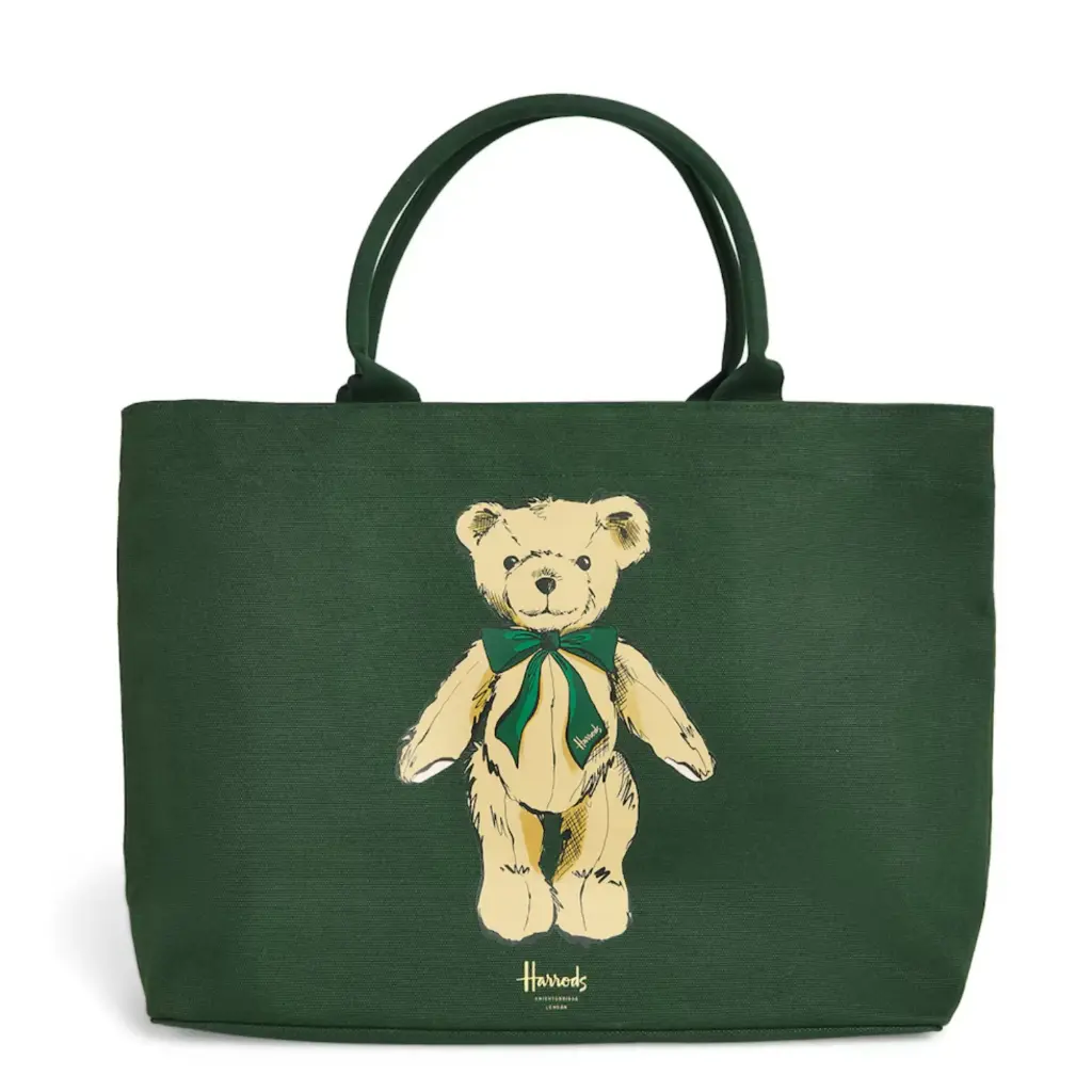  Harrods Medium Henry Bear Tote Bag – Green