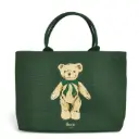  Harrods Medium Henry Bear Tote Bag – Green