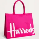 Harrods Large Cotton Logo Tote Bag – Pink