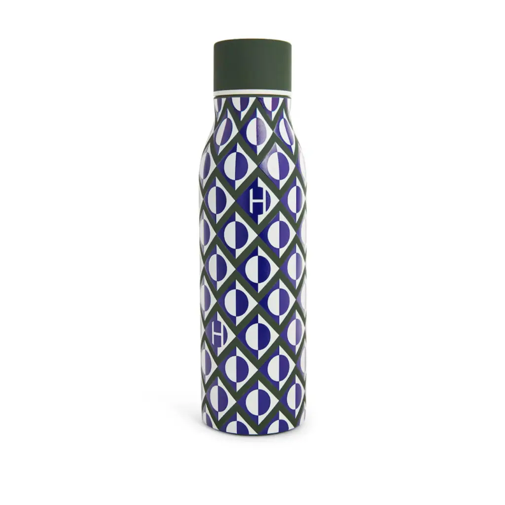 Harrods Navy Insulated Logo Water Bottle