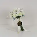 White Rose & Carnation Bridal Bouquet 