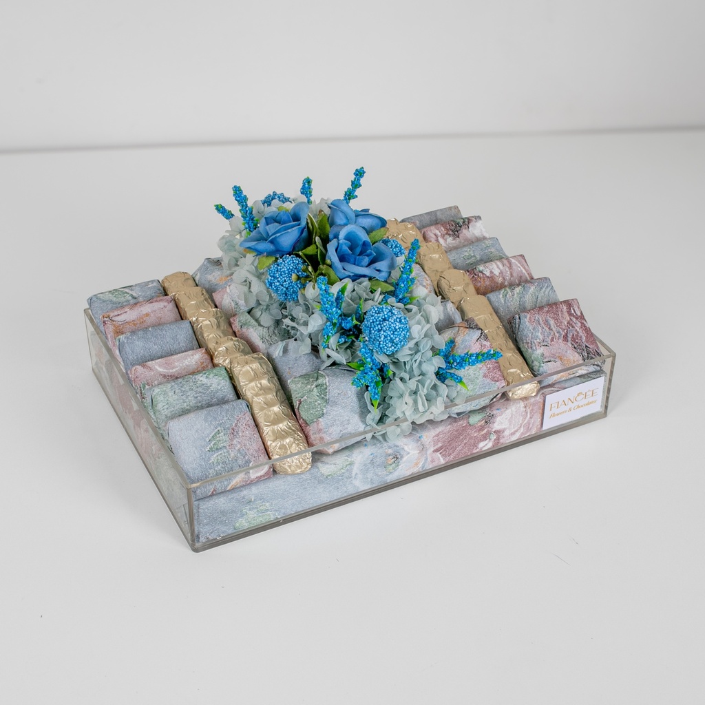Blue Blossoms Tray