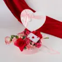 Pink Rose Heart Box