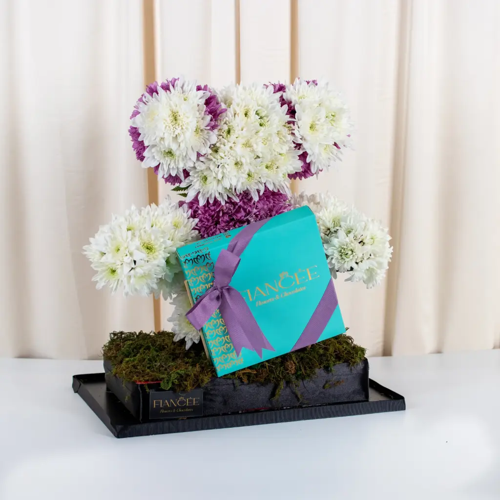 Elegant Floral Bear