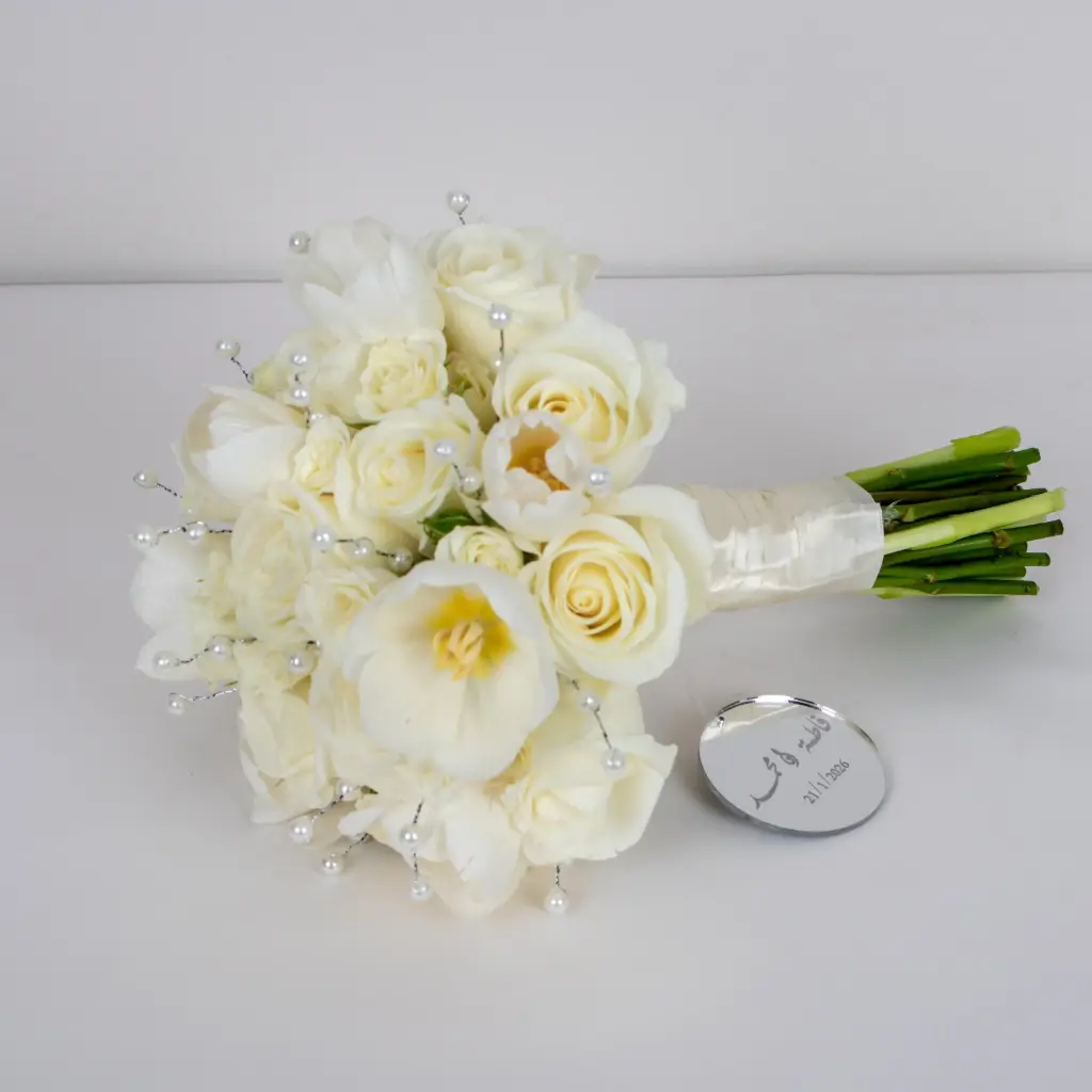  Pearl Rose Bridal Bouquet