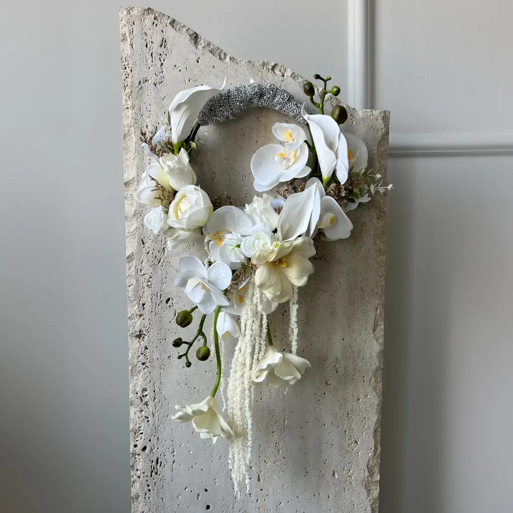  White Orchid Wreath
