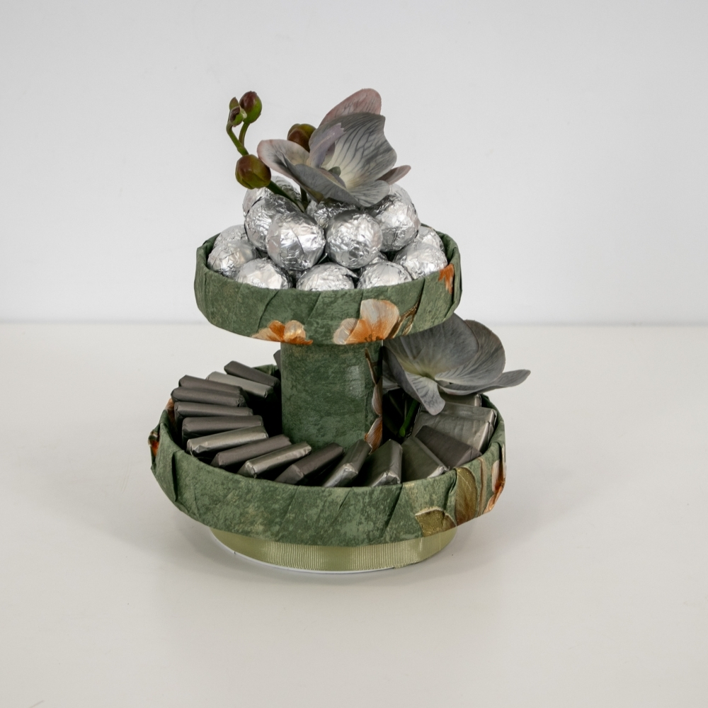 Elegant Olive Chocolate Tower