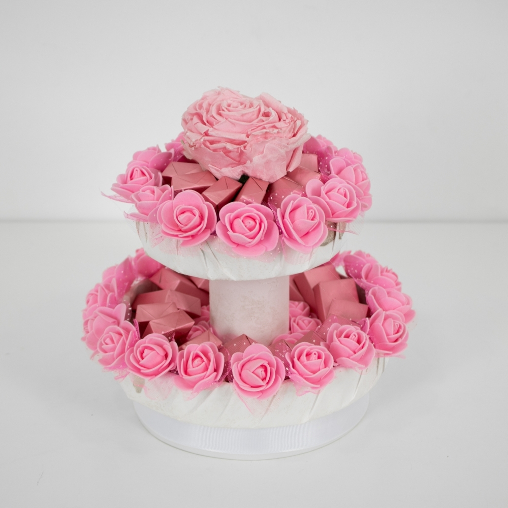 Belgian Chocolate Floral Tower