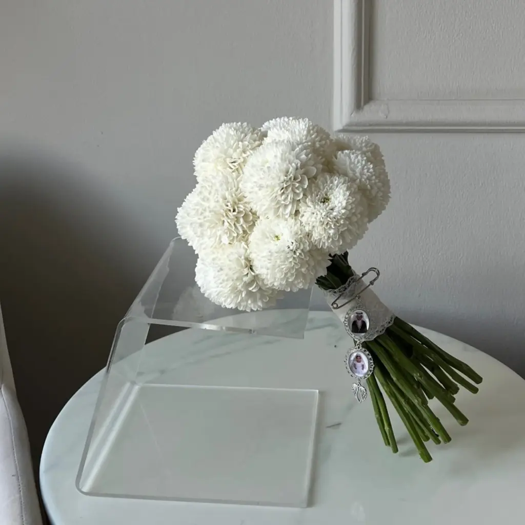 White Chrysanthemum Bridal Bouquet