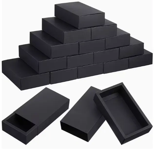 black rectangle gift box set 20cm long/12cm wide