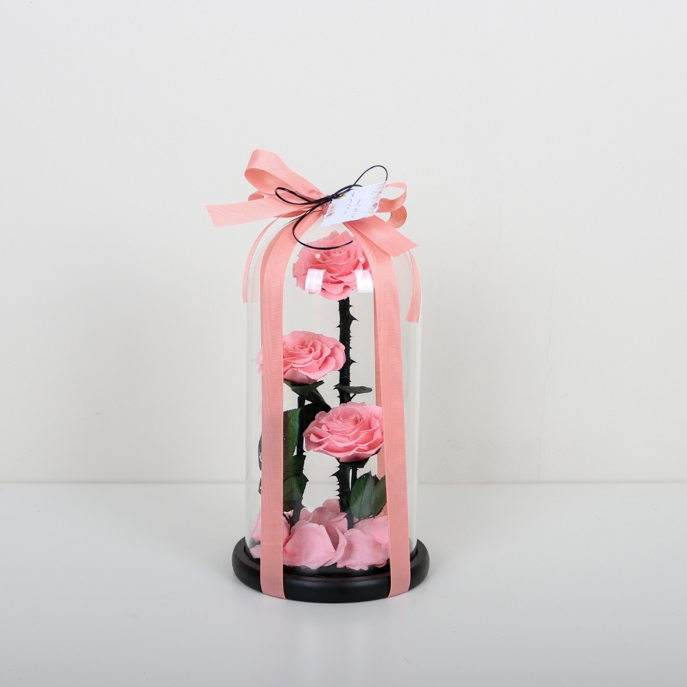 Eternal Pink Flower Dome