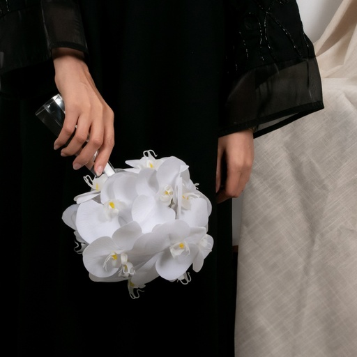 White Orchid Crystal Bridal Bouquet