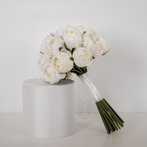 White Peonies Classic Bridal Bouquet