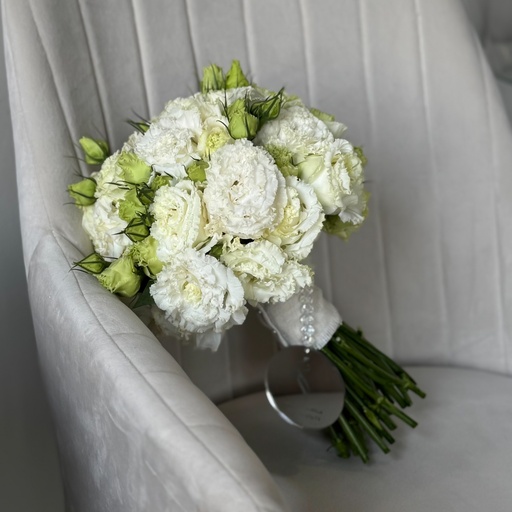 White Eustoma Bridal Bouquet
