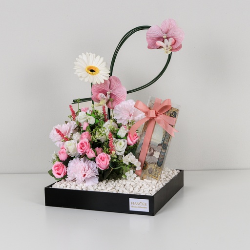 Pink Orchid Money Arrangement