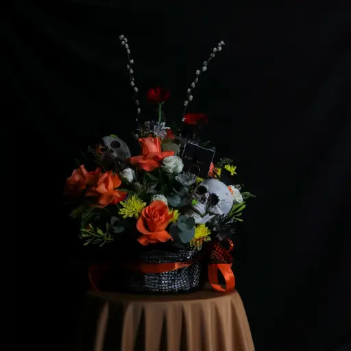  Halloween Blooms Basket