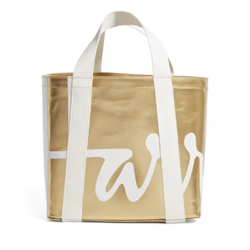 Harrods Mini Cotton Logo Tote Bag – Gold