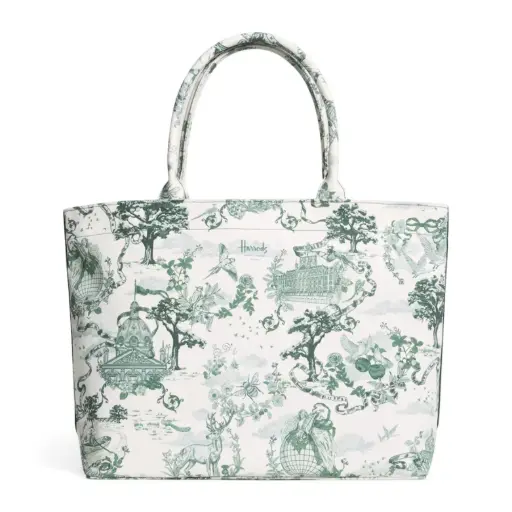 حقيبة هارودز المتوسطة بنقشة التوال – أخضر