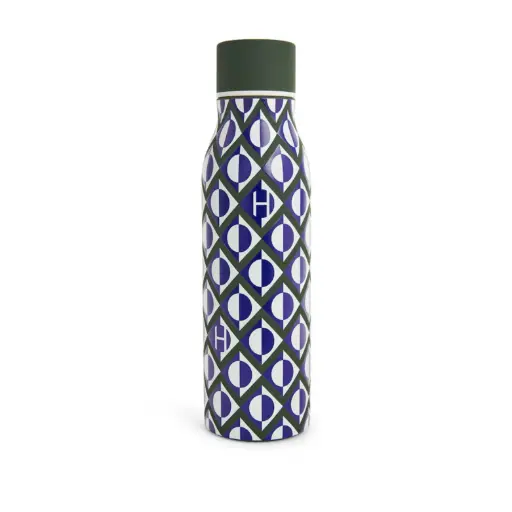 Harrods Navy Insulated Logo Water Bottle