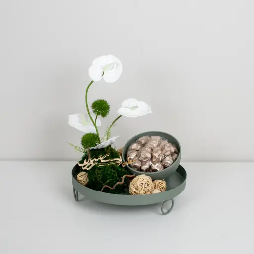 Eid Mubarak Green Tray