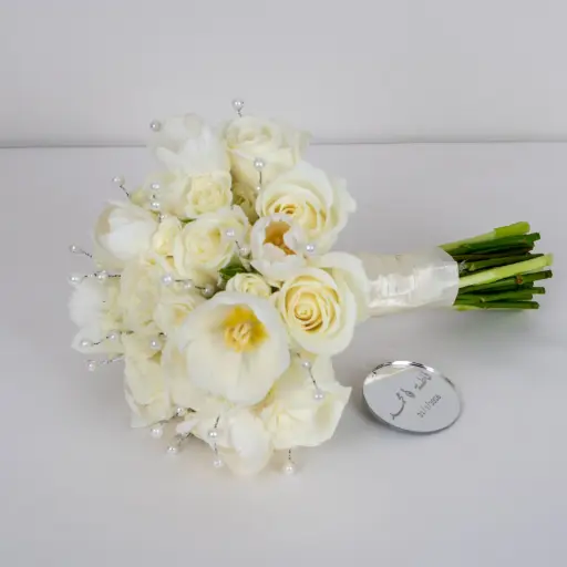  Pearl Rose Bridal Bouquet