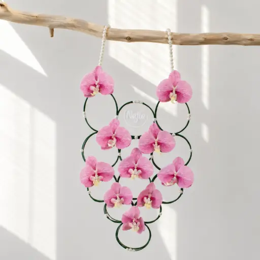  Pink Orchid Rings Garland