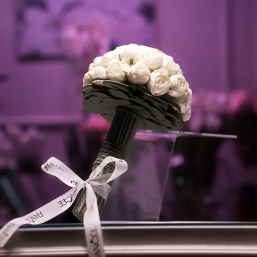  White Ranunculus Bridal Bouquet 