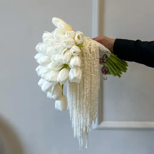 White Tulip Bridal Bouquet